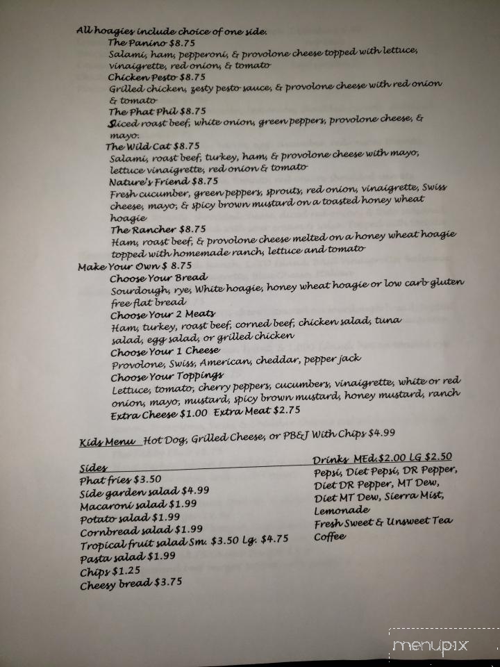 The Phat Cat Cafe - Greeneville, TN menu_pic