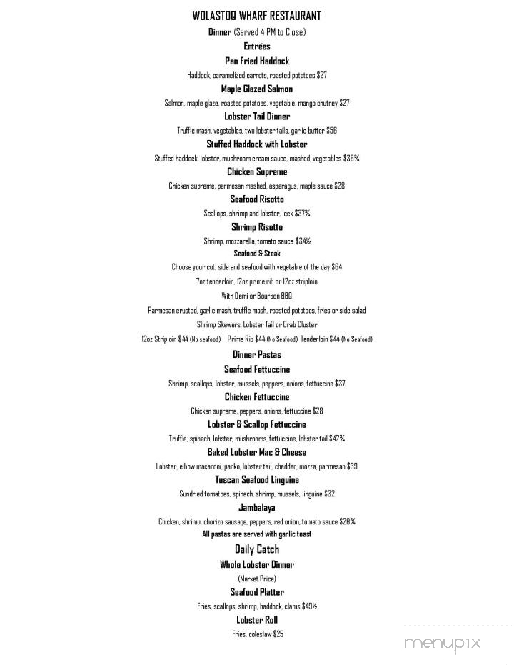 Wolastoq Wharf - Fredericton, NB menu_pic