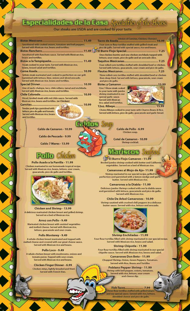 La Casa Del Burro Flojo - Knoxville, TN menu_pic