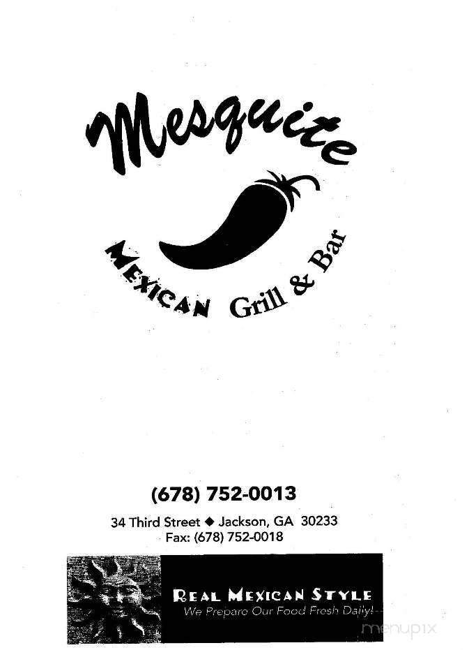 Mesquite Mexican Grill - Jackson, GA menu_pic