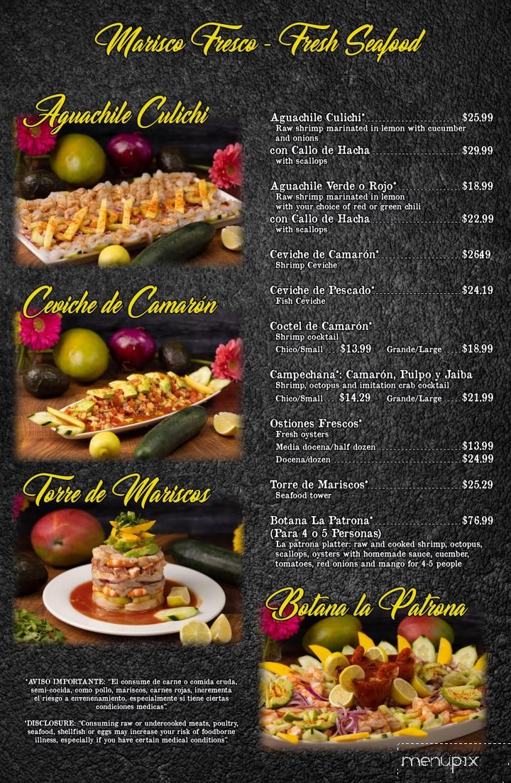 Eva's Cantina & Grill - Salinas, CA menu_pic