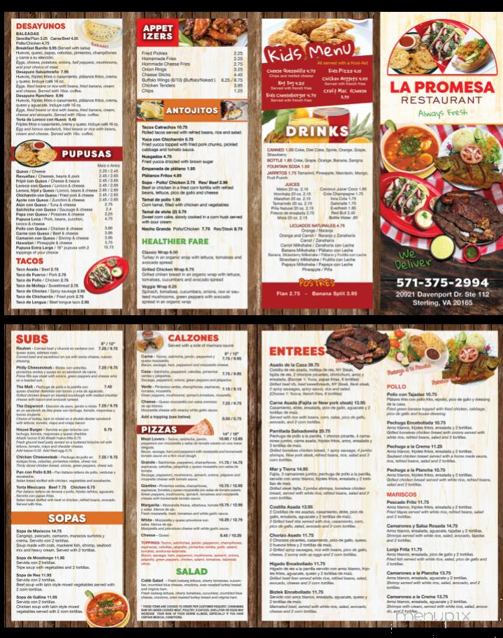La Promesa - Sterling, VA menu_pic