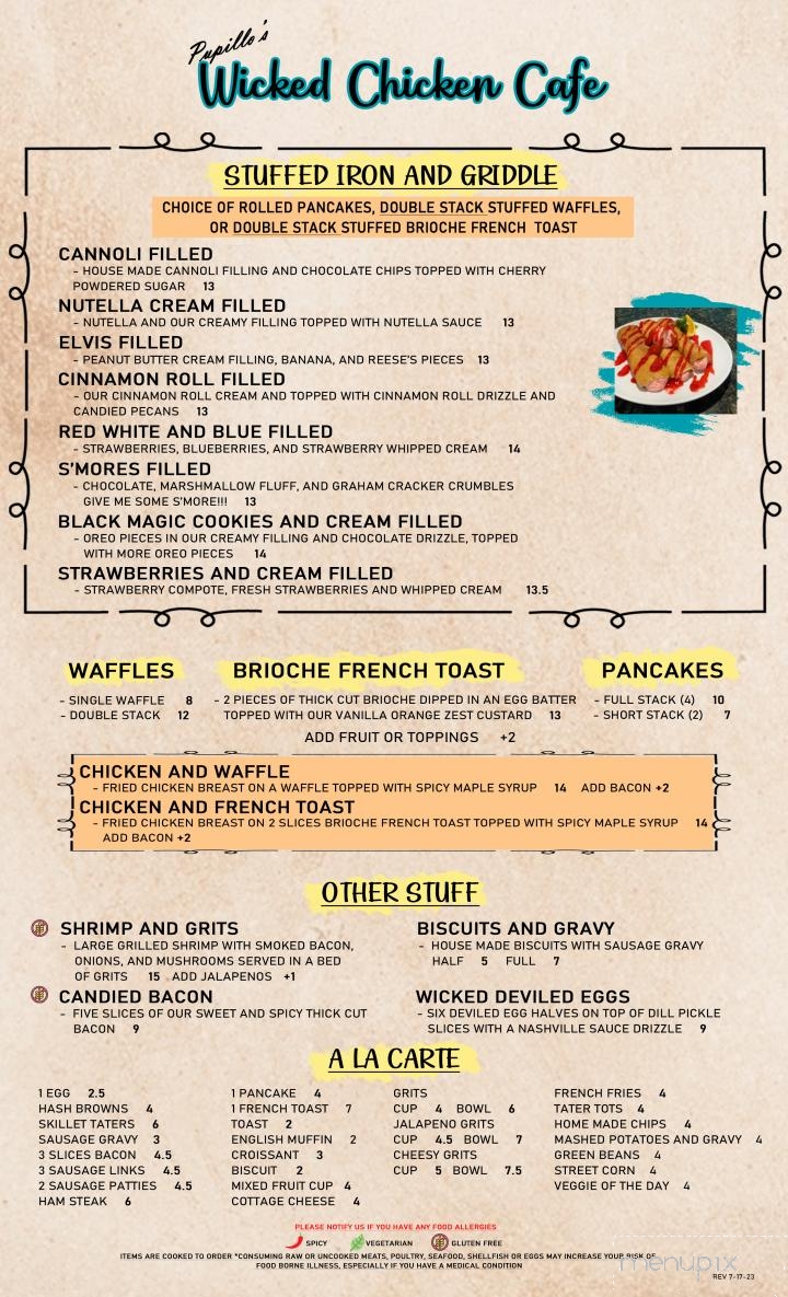 Pupillo's Wicked Chicken Cafe - High Ridge, MO menu_pic