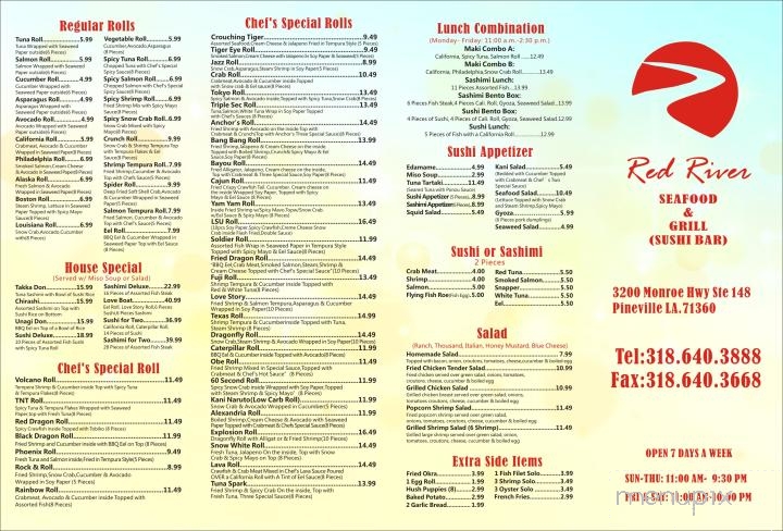 Red River Seafood & Steakhouse - Pineville, LA menu_pic