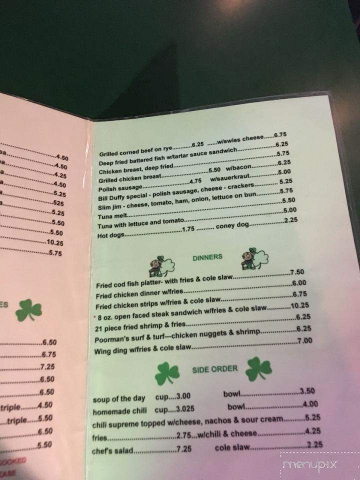 Shamrock Lounge - Brighton, MI menu_pic