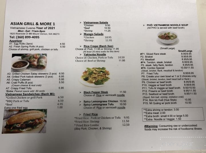 Asian Grill and More 1 - Mount Vernon, WA menu_pic