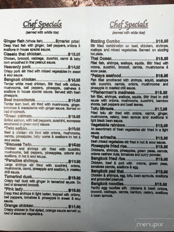 Bangkok Cafe - North Conway, NH menu_pic