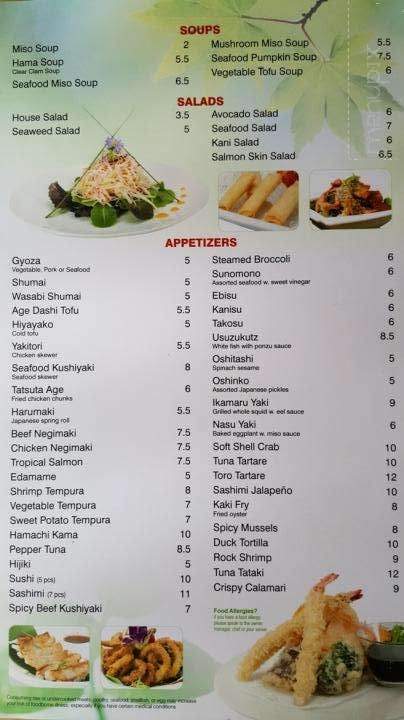 Kirari Sushi - Scarsdale, NY menu_pic