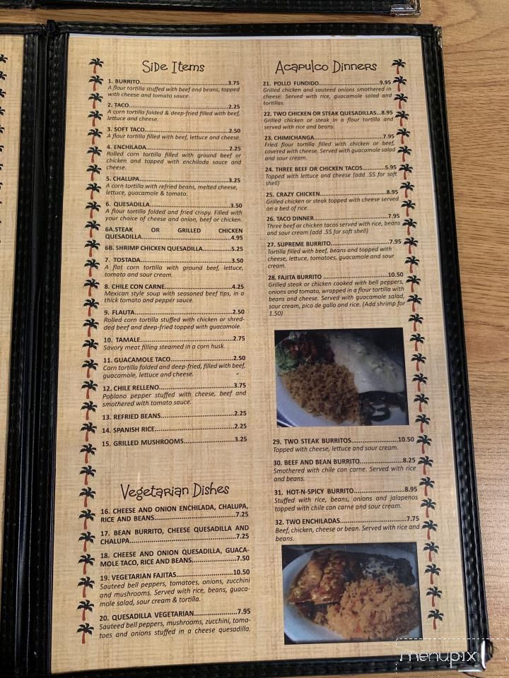 Acapulco Mexican Grille - Tallassee, AL menu_pic