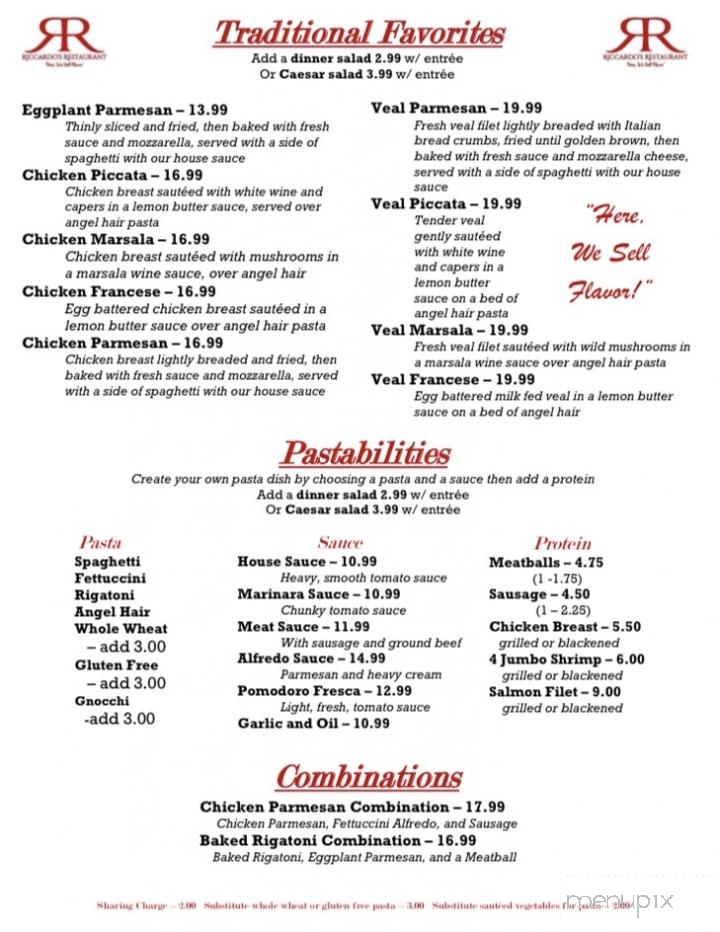 Riccardo's - Belleview, FL menu_pic