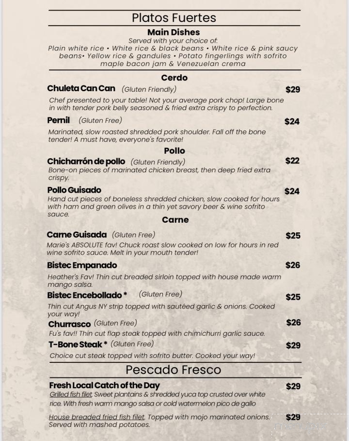 La Familia Latin Cuisine Restaurant - Edgewater, FL menu_pic