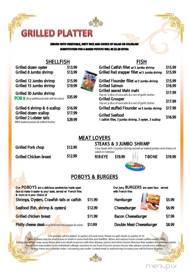 Bayside Seafood - Port Lavaca, TX menu_pic