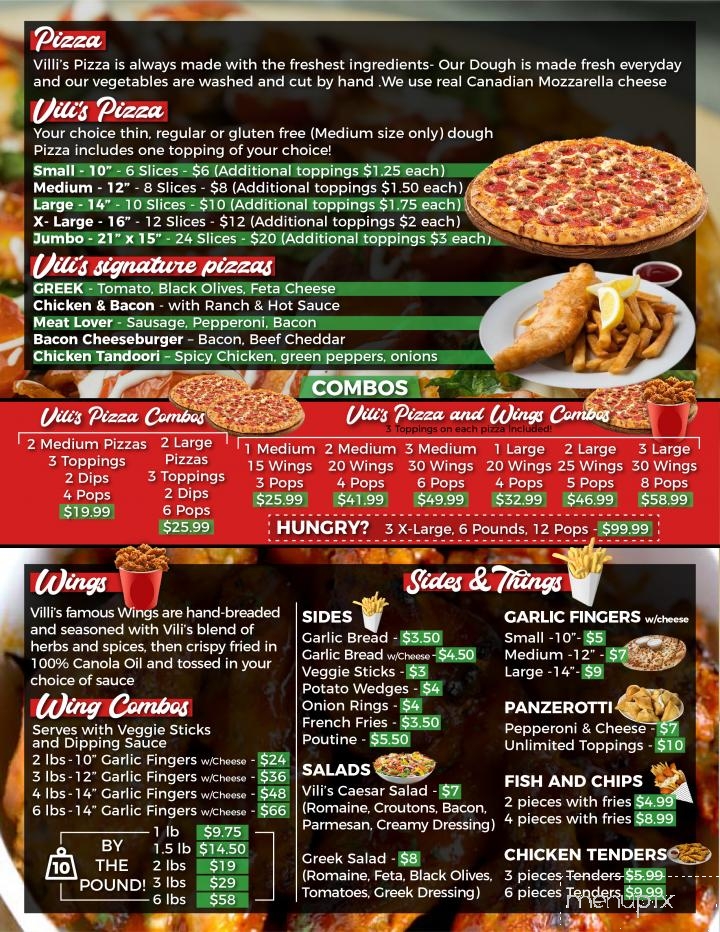 Vilis Pizza & Wings - Oakville, ON