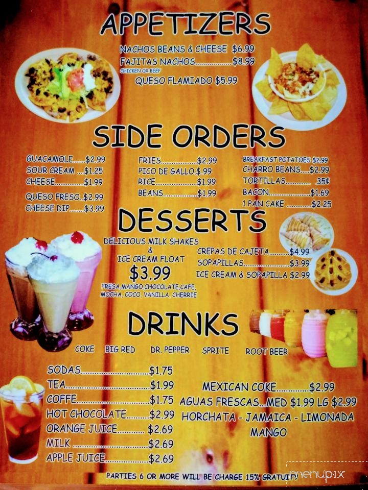 El Taco De Jalisco - San Antonio, TX menu_pic