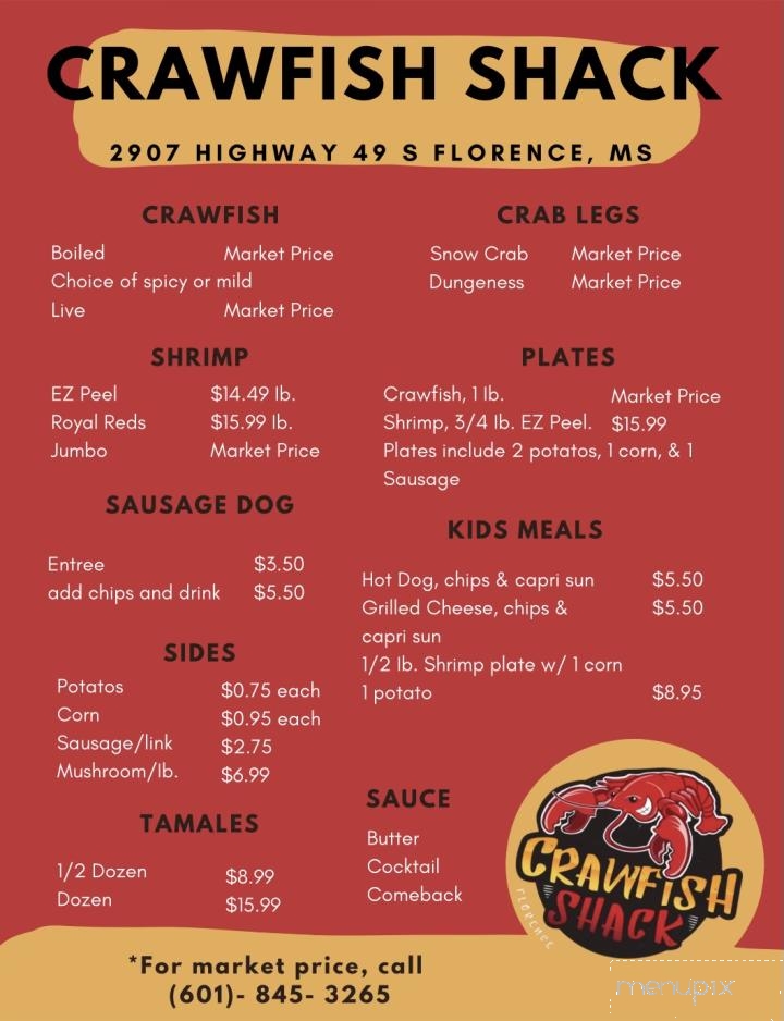 Crawfish Shack - Florence, MS menu_pic
