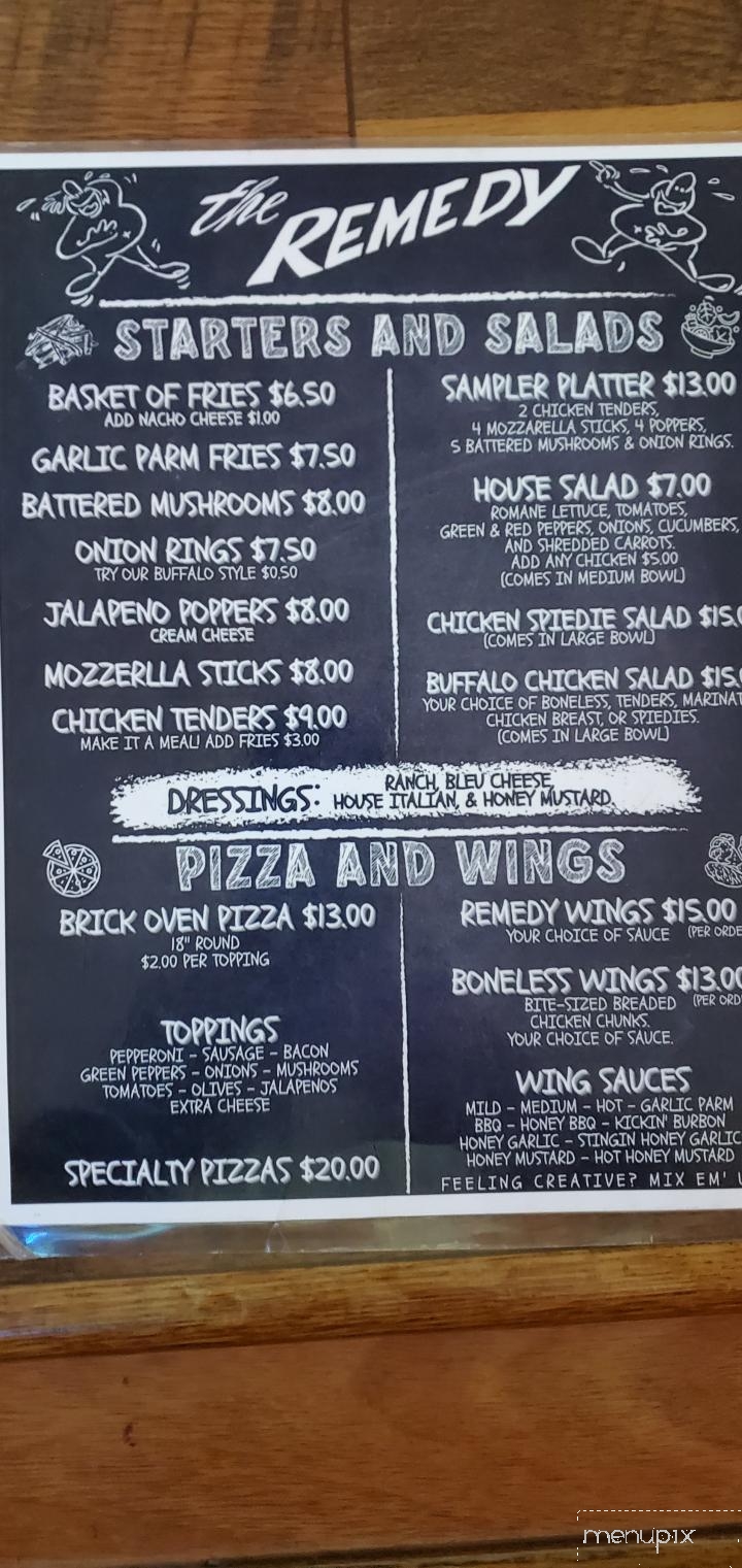Remedy Tavern - Kirkwood, NY menu_pic