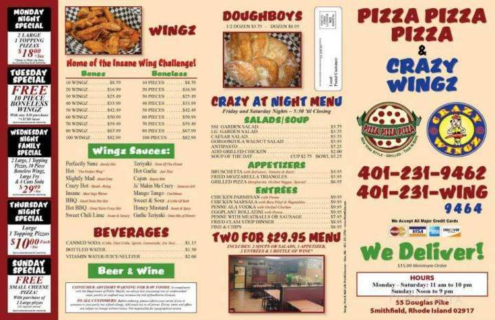 Pizza Pizza Pizza & Crazy Wingz - Smithfield, RI