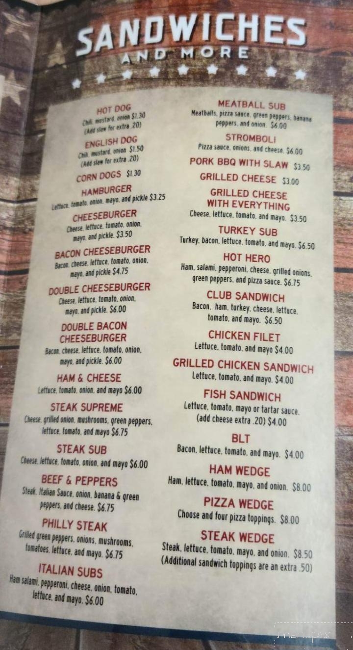 Granny Jack's - Omar, WV menu_pic
