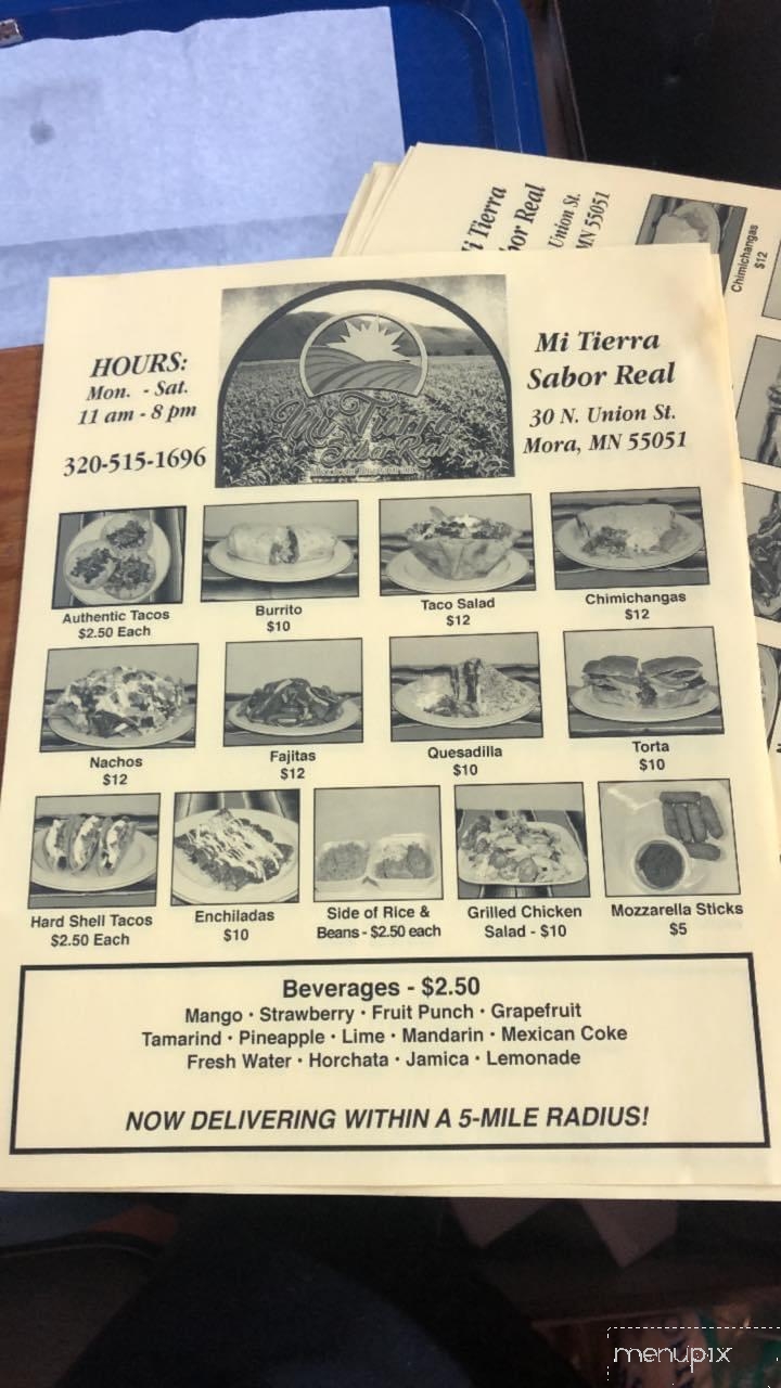 Mi Tierra - Mora, MN menu_pic