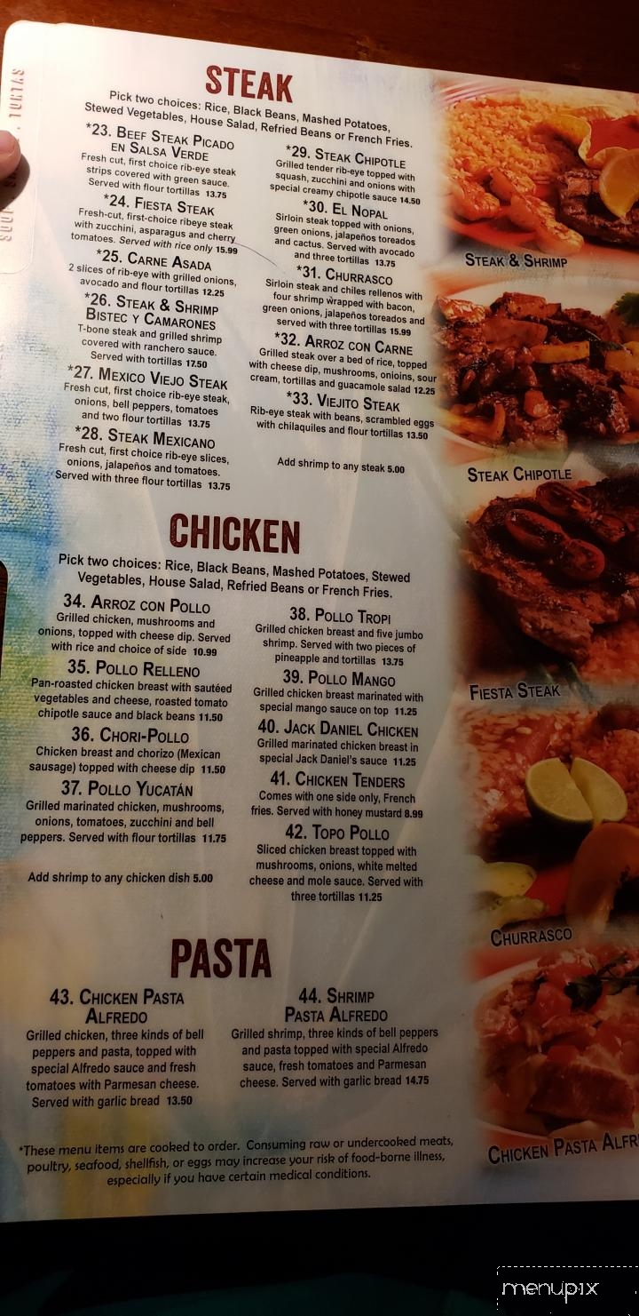Mexico Viejo - Taylorsville, NC menu_pic