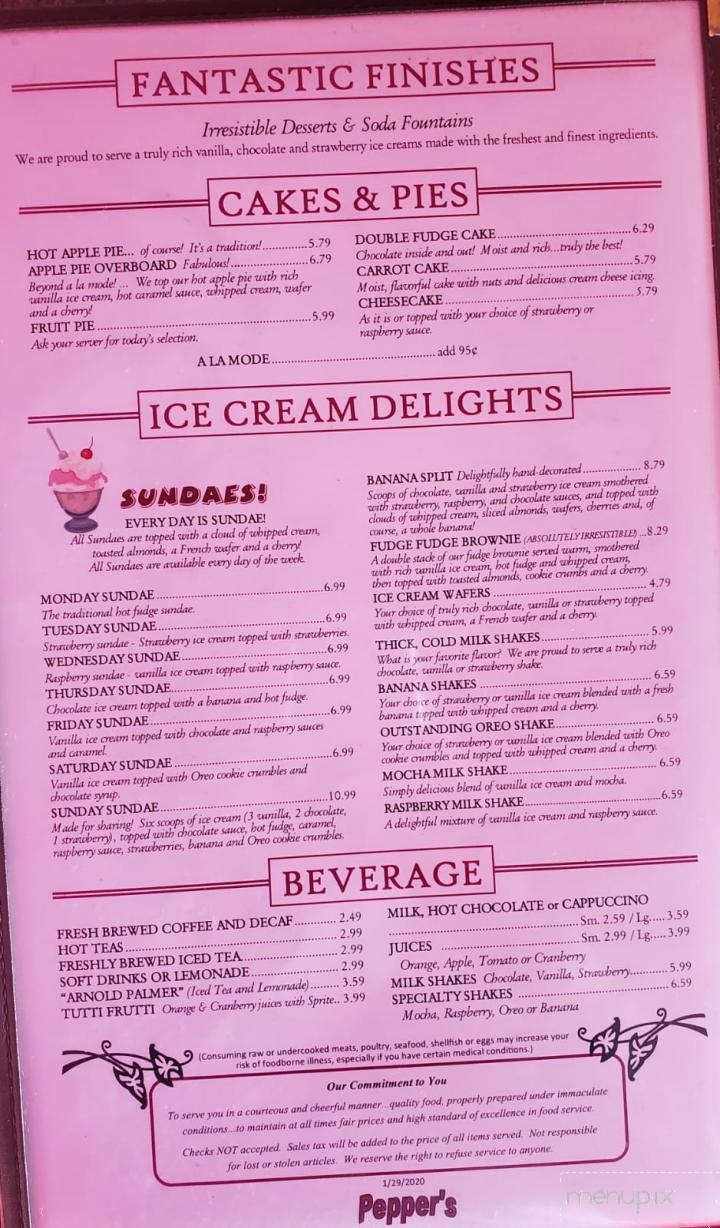 Pepper's - Fortuna, CA menu_pic