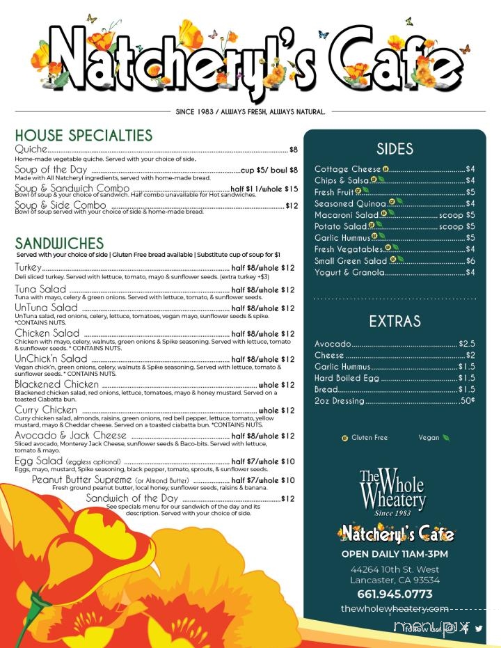 Whole Wheatery - Lancaster, CA menu_pic