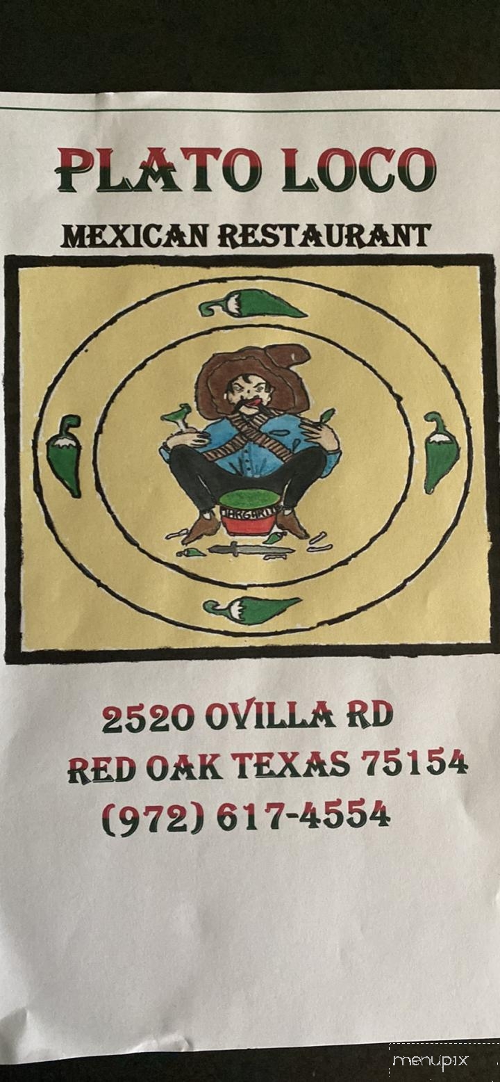 Plato Loco Restaurant - Red Oak, TX menu_pic