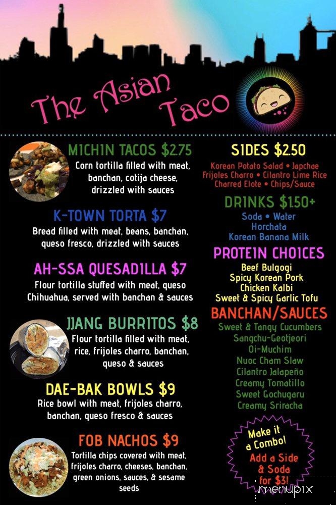 The Asian Taco - Visalia, CA menu_pic