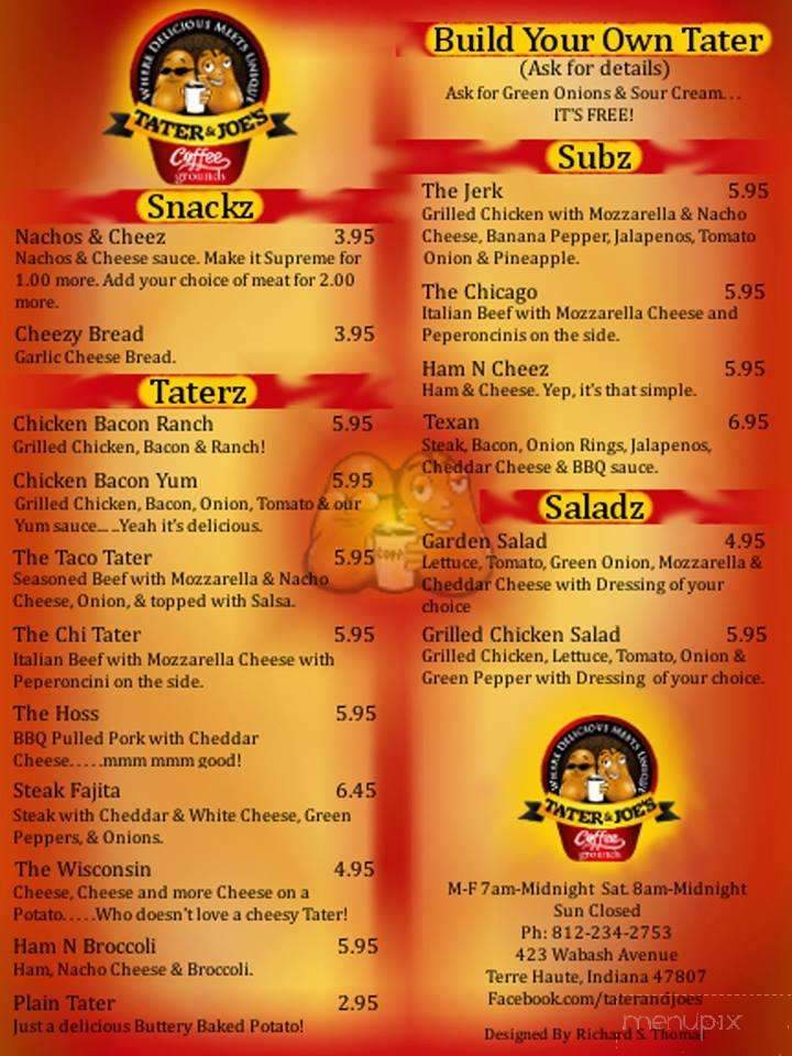 Tater & Joe's Coffee Grounds - Terre Haute, IN menu_pic