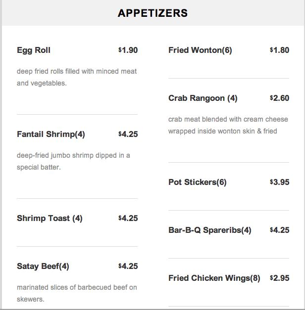 Mei Mei Chinese Restaurant - Tucson, AZ menu_pic