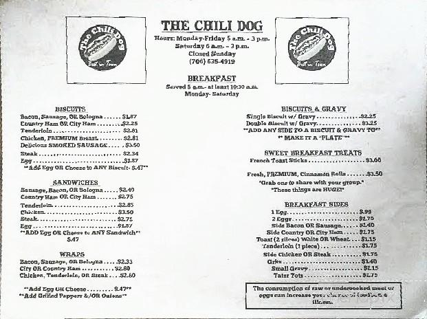 Chili Dog - Ellijay, GA menu_pic