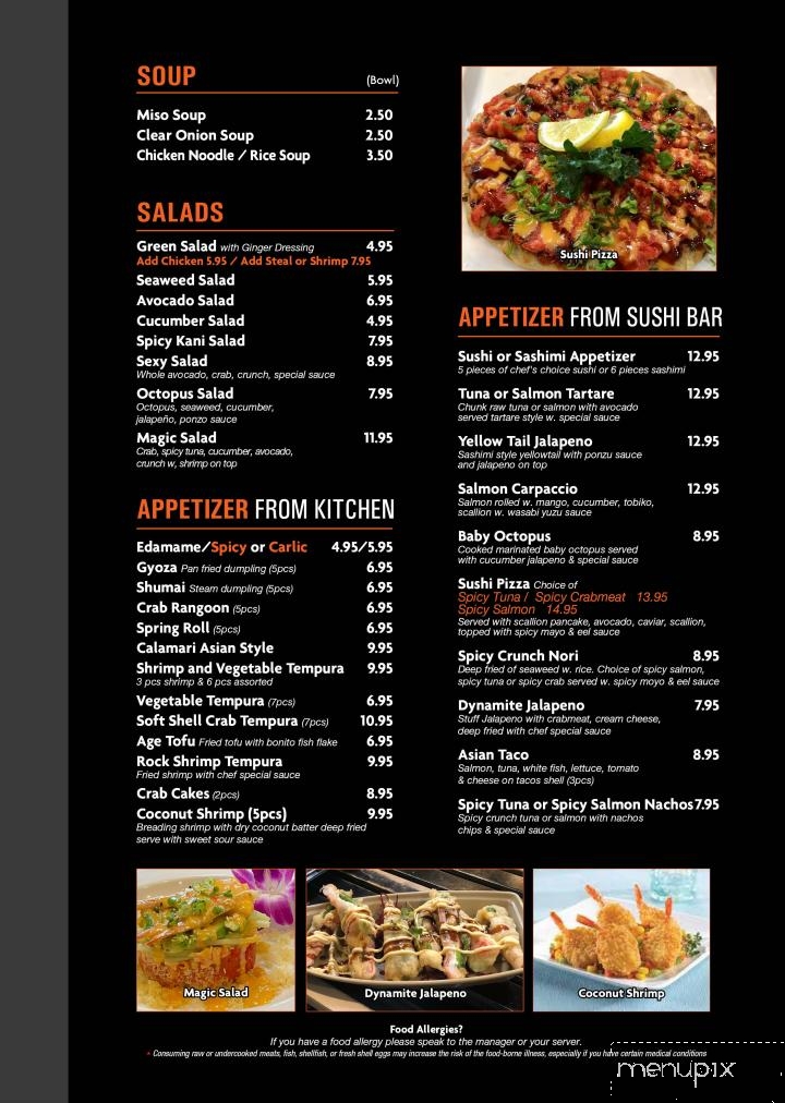 Kazoku Hibachi And Sushi Bar - Marshall, MO menu_pic