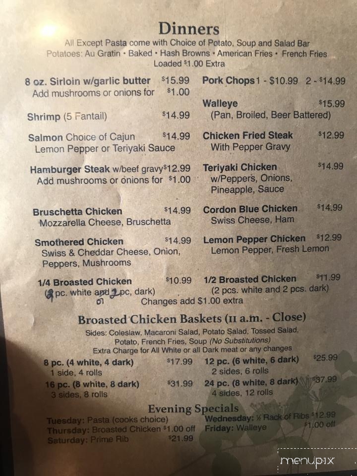 Hastings Landing - Drayton, ND menu_pic