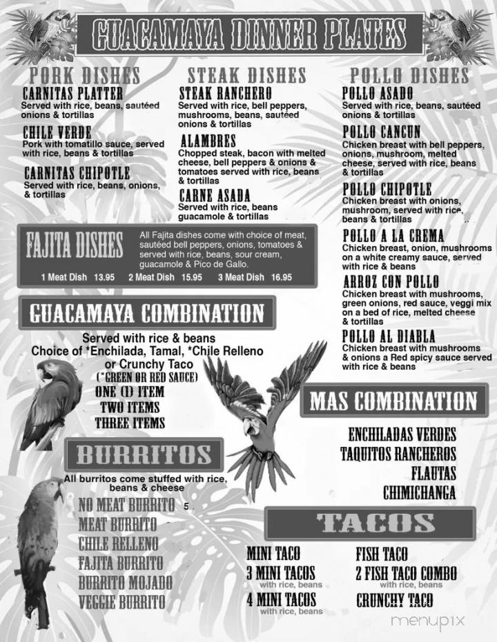 Taqueria La Guacamaya - Grants Pass, OR menu_pic