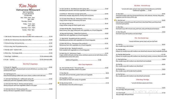 Kim Ngan - Saint Louis, MO menu_pic