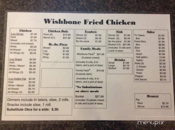 Wishbone Fried Chicken - Newnan, GA menu_pic
