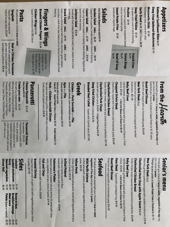 Country Hearth Family Restaurant - Komoka, ON menu_pic