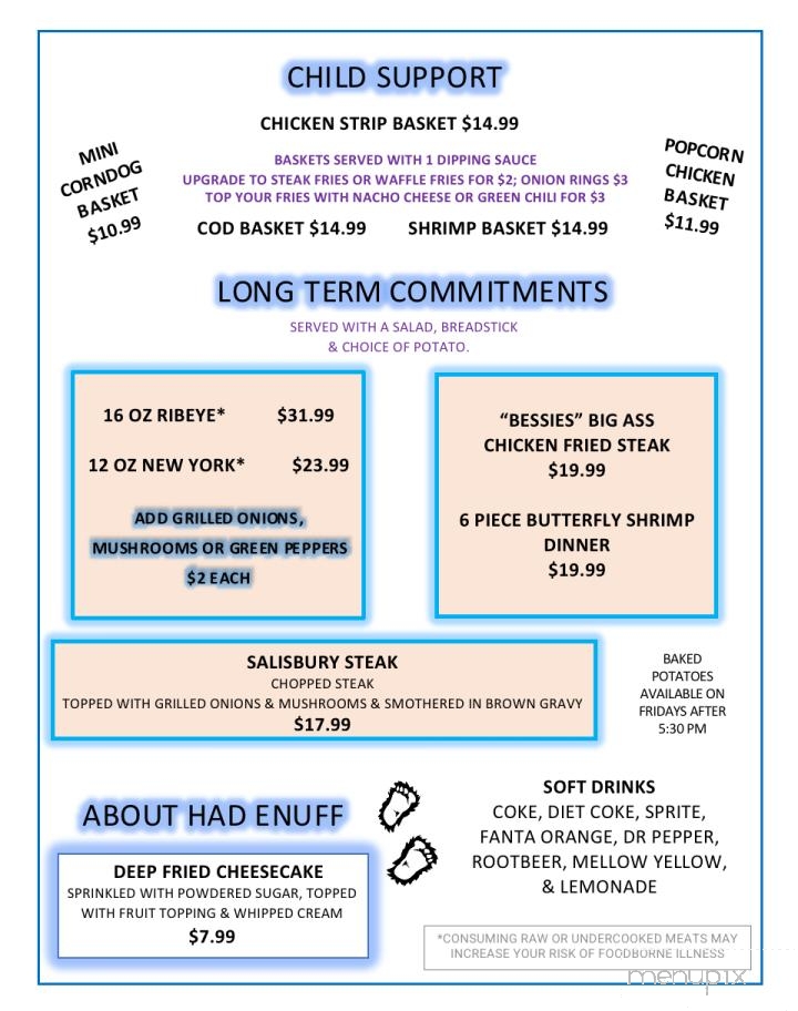 Silver Dollar Bar & Scrappy’s Grill - Lusk, WY menu_pic