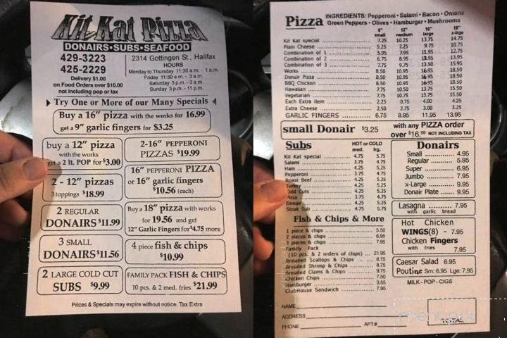 Kit Kat Pizza - Halifax, NS