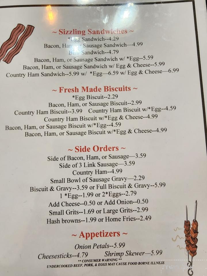 Dudley's Truck Stop - Rocky Mount, VA menu_pic