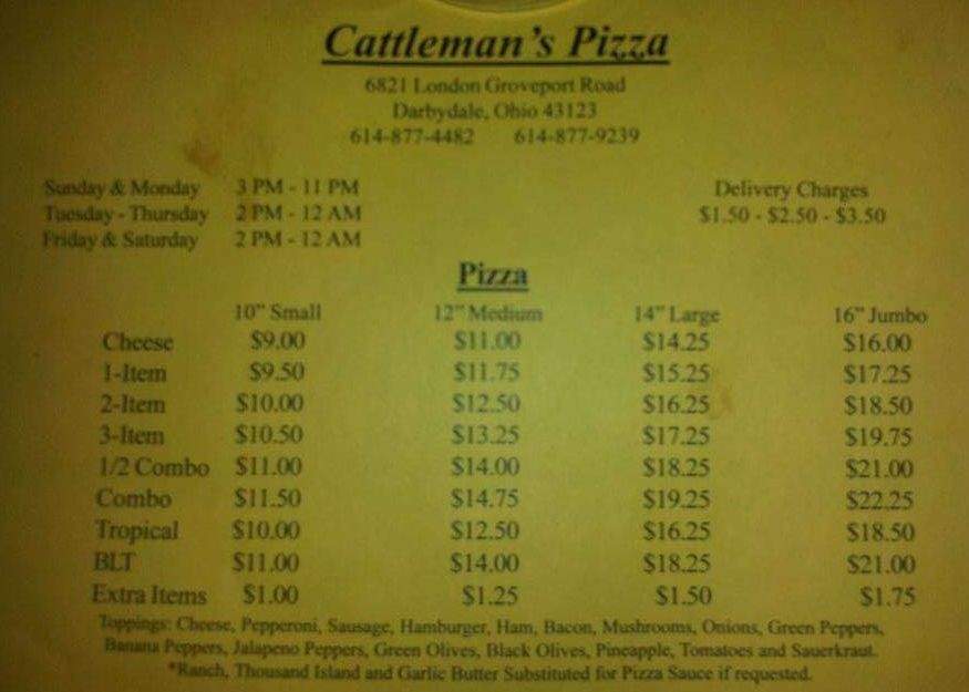 Cattleman's Pizza - Grove City, OH