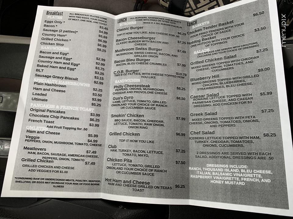 Online Menu of Danny's Cafe, Burlington, NC