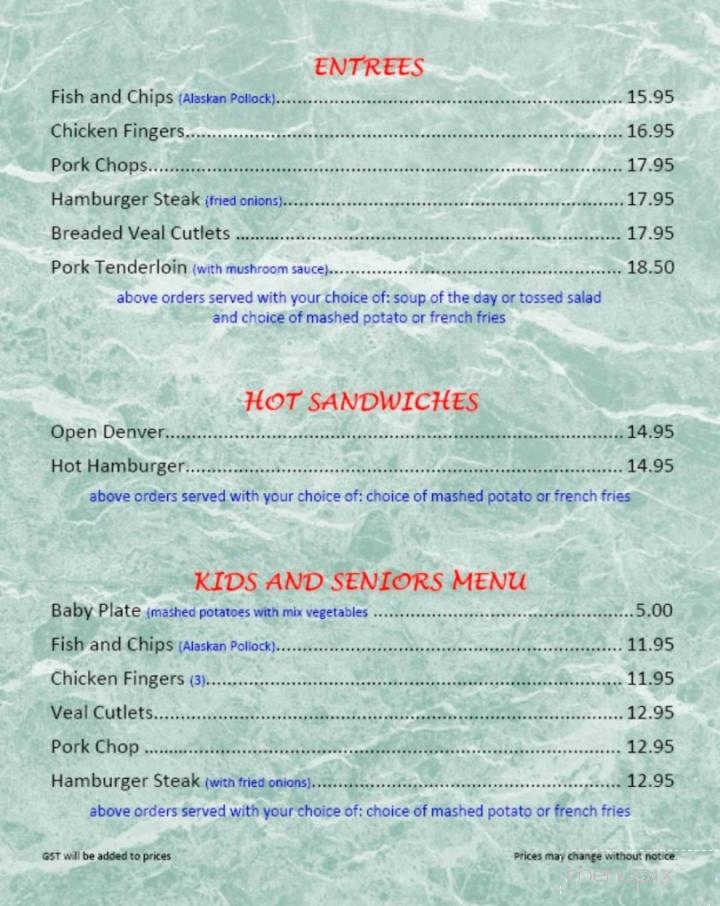 Mau Lam Restaurant - Vermilion, AB menu_pic