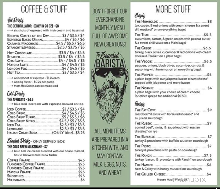 The Bearded Barista - San Angelo, TX menu_pic