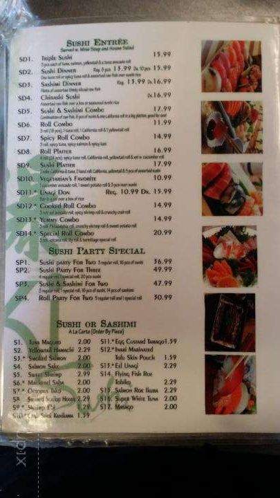 Taki Japanese Cuisine - Hermitage, TN menu_pic