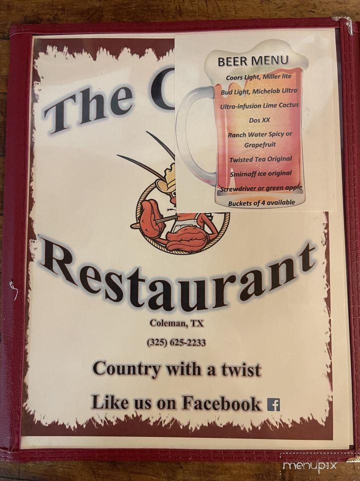 The Corral - Coleman, TX menu_pic