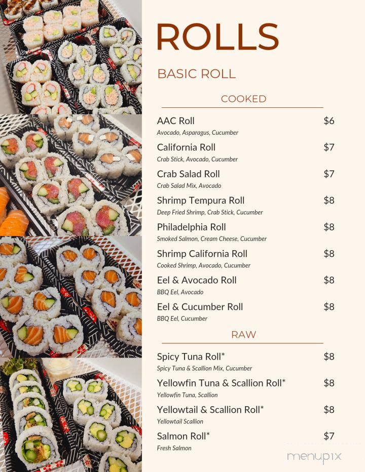 Miyazaki Sushi & Sashimi - Clinton Township, MI menu_pic