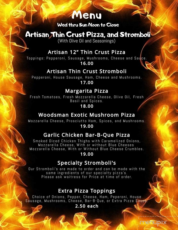 Buddy Boy Winery - Duncannon, PA menu_pic