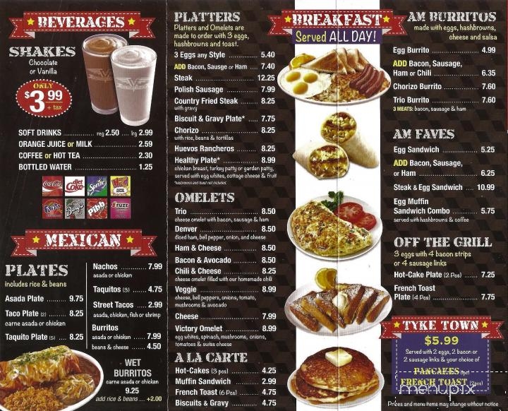 Victory Diner - Orange, CA menu_pic