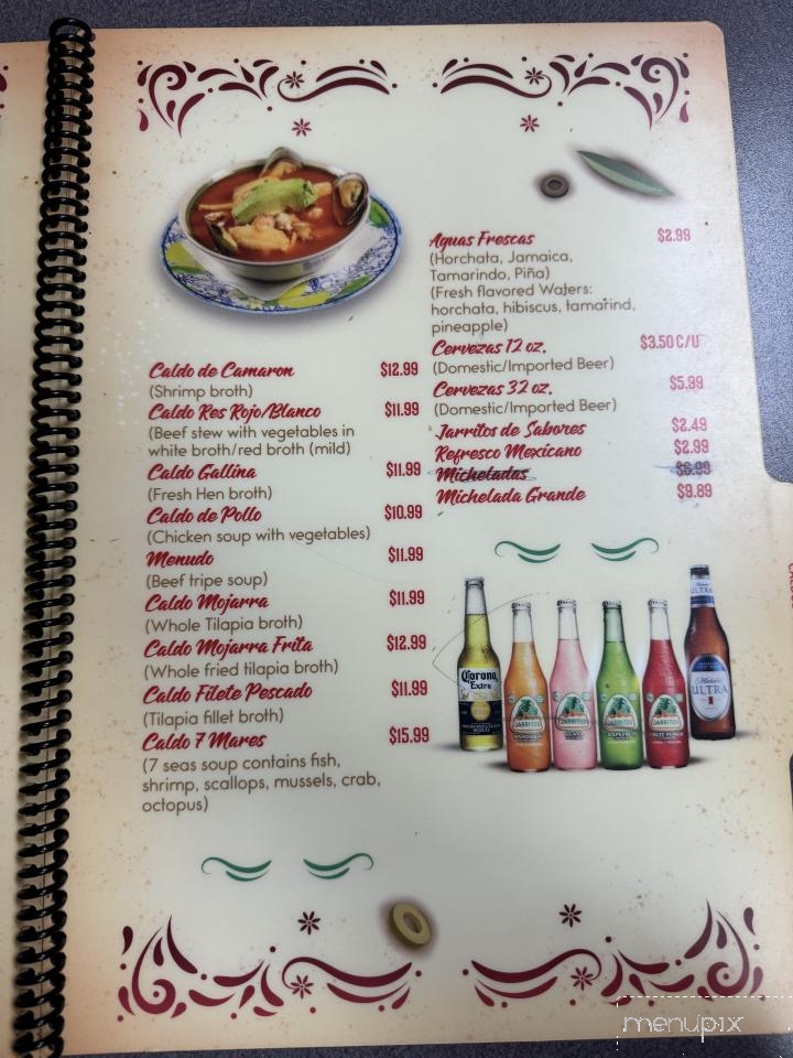 Tortilleria Rosita - Sanford, NC menu_pic